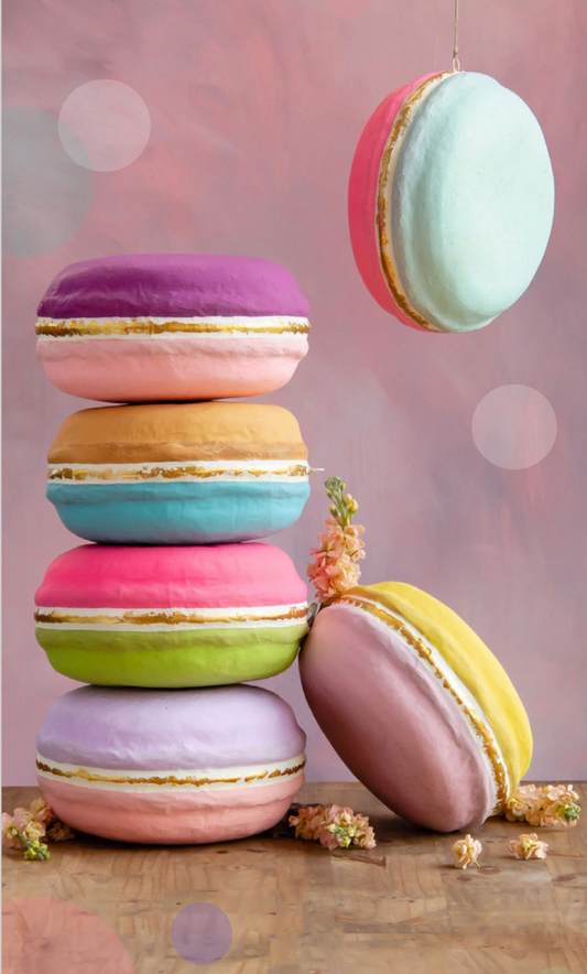 Macaron Display, 6 Asst, Papermache, 12"