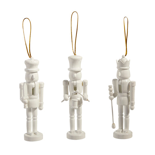 5.75" White Nutcracker Ornament (Sold individually)
