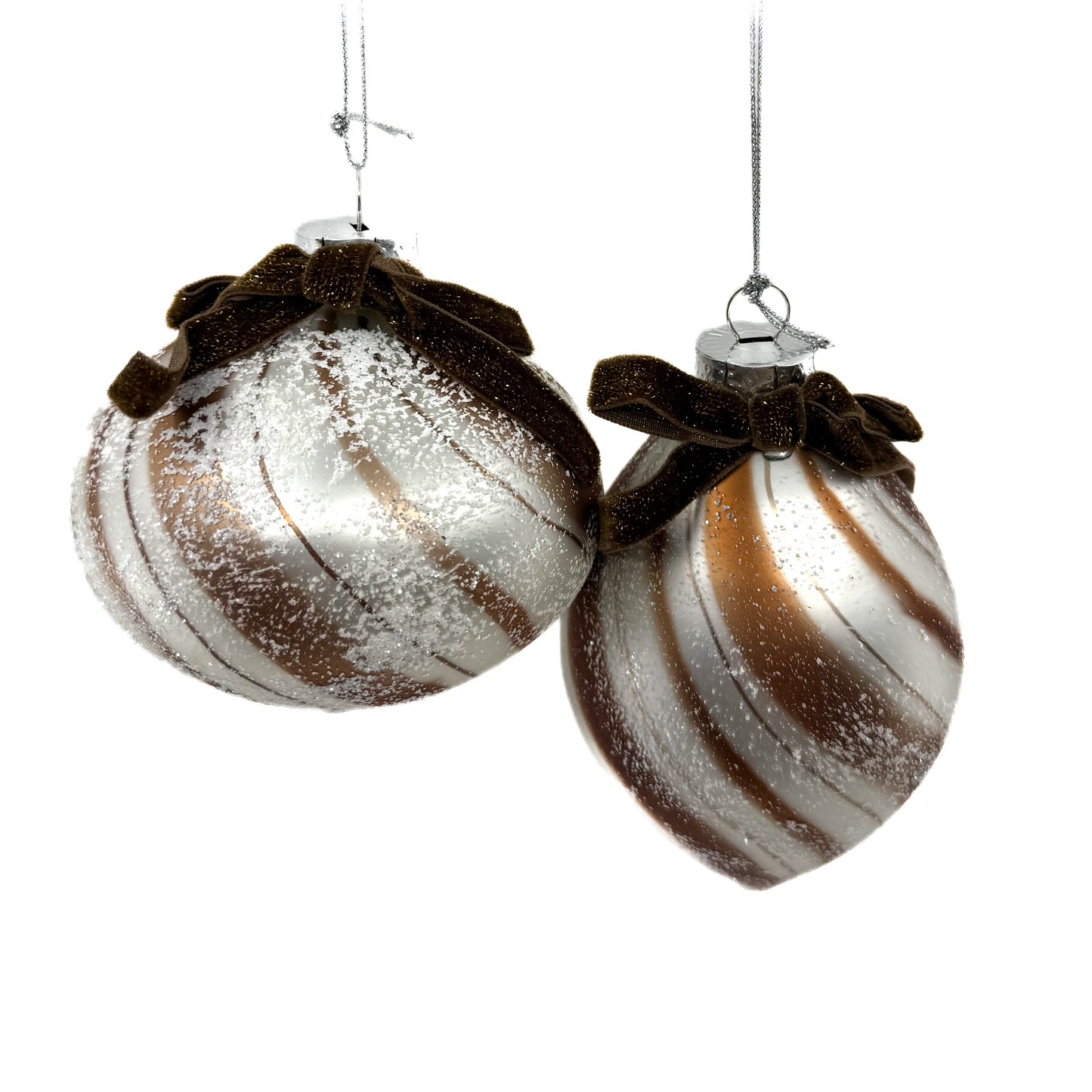 4" Gingerbread Stripe Ornament (Asst/2)