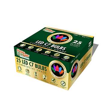 LED C7 SMD Bulb Box 25 - Multi, faceted