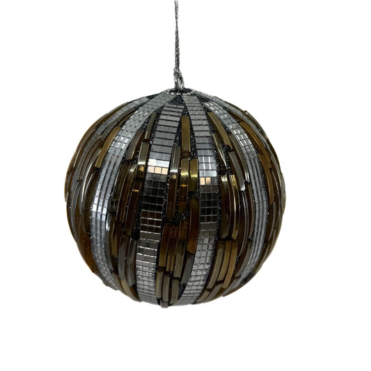 4" Glass Chip Ball Ornament