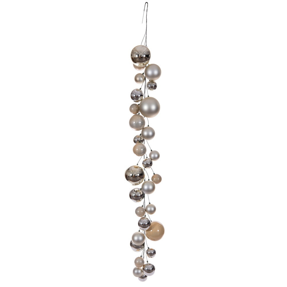 6' Oat Matt Shiny Pearl Ball Garlnd 4-6"