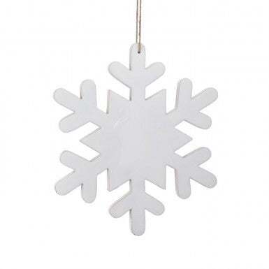 12" Mdf Enamel Snowflake