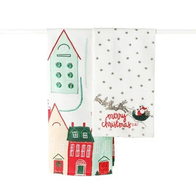 Christmas in the Village Santa Medium Hand Towel