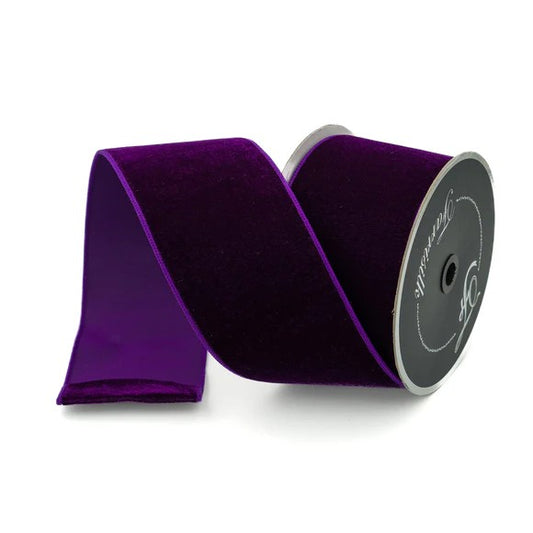 4" x 10yds Velvet Ribbon – Purple