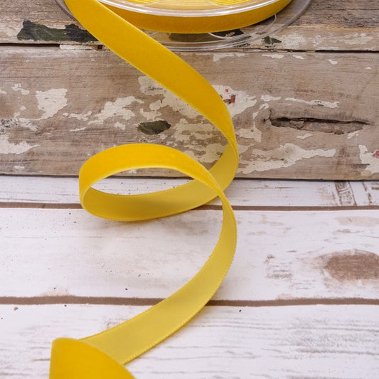 0.375” X 10yds Swiss Velvet Ribbon – Gold