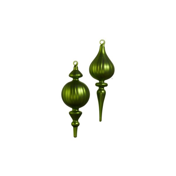 9" Matte Green Finial Ornament (Sold individually)