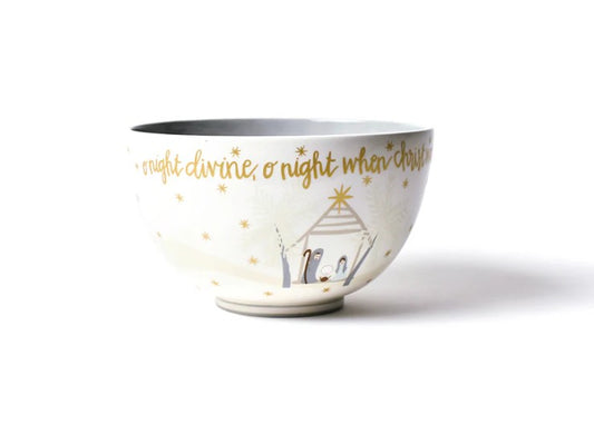Neutral Nativity 9 Footed Bowl