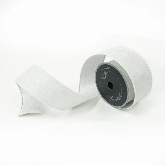 2.5" X 10yds Sugarplum Ribbon - White