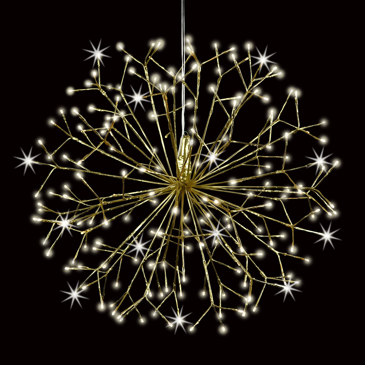 LED 24" 3D Connectable Shimmering Sphere Twinkle-Gold/Warm White