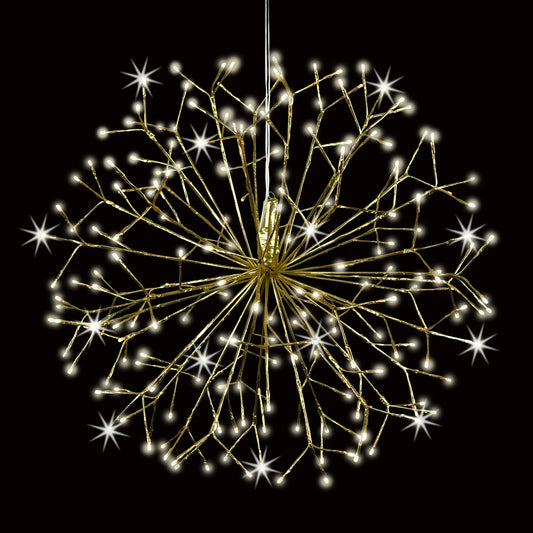 LED 24" 3D Connectable Shimmering Sphere Twinkle-Gold/Warm White
