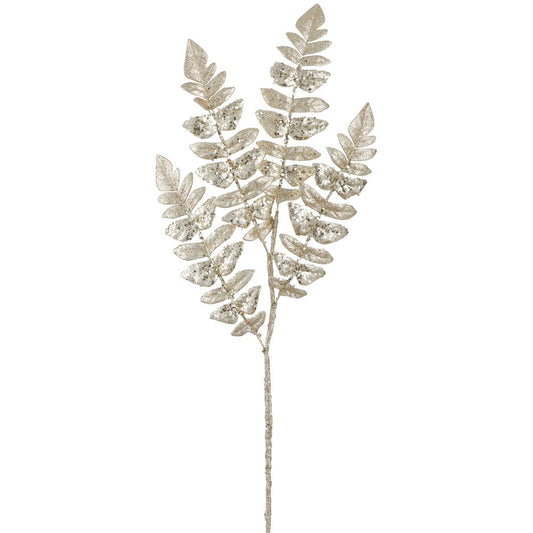 32"Glittered Fern Spray, Gold