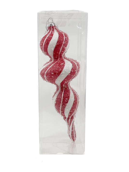 14" Vp Sugar Peppermint Finial Ornament Bx/1