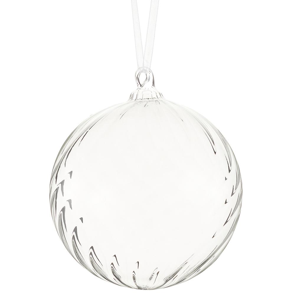 4.75" Glass Ball Ornament Clear