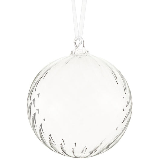 4.75" Glass Ball Ornament Clear
