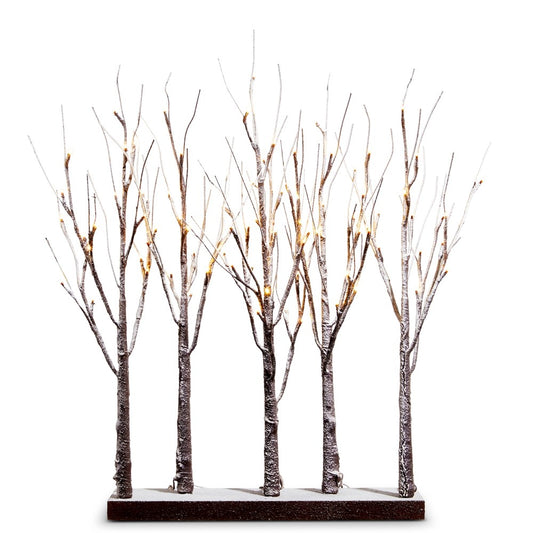 30" Snowy Lighted Grove