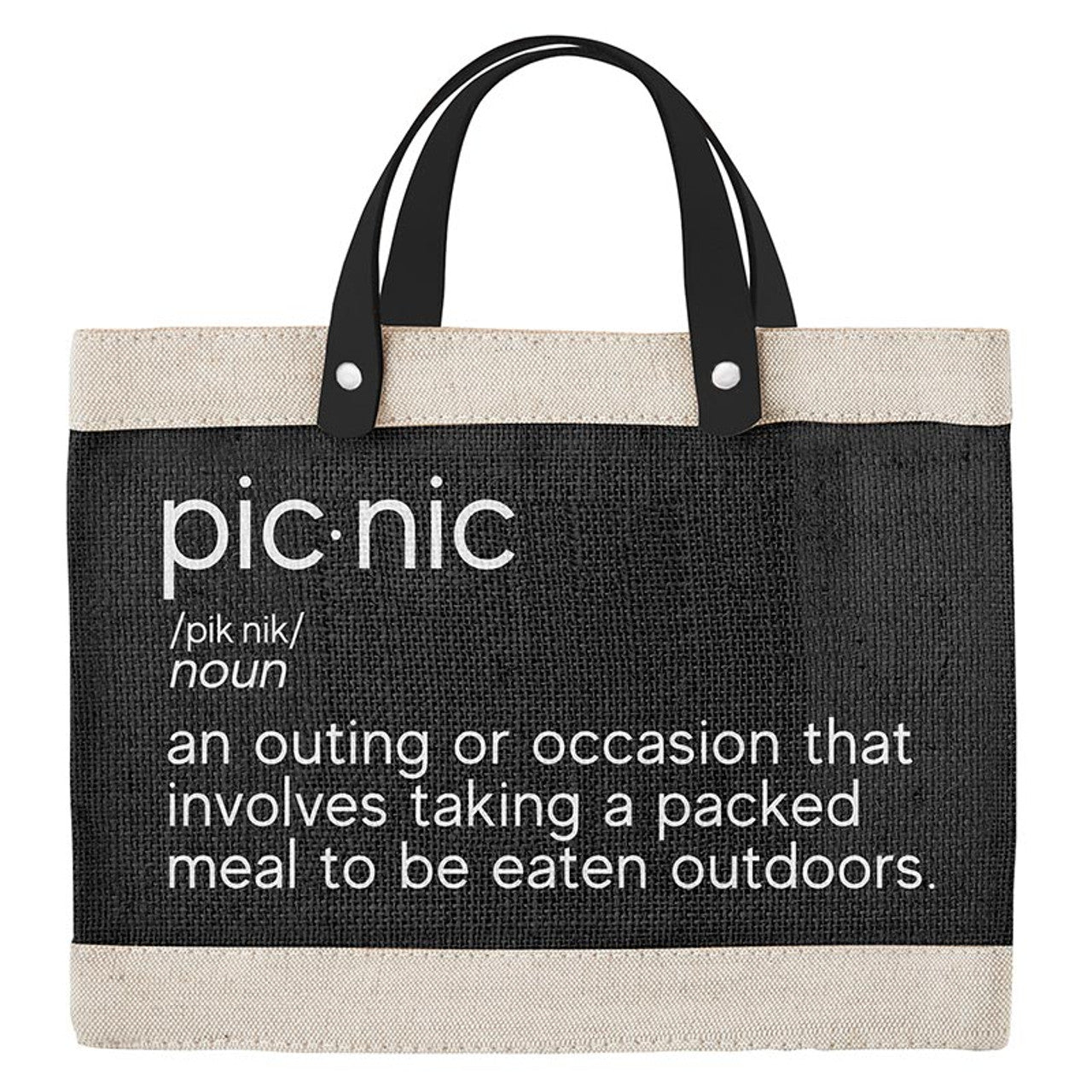 Blk Mini Market Tote-Picnic