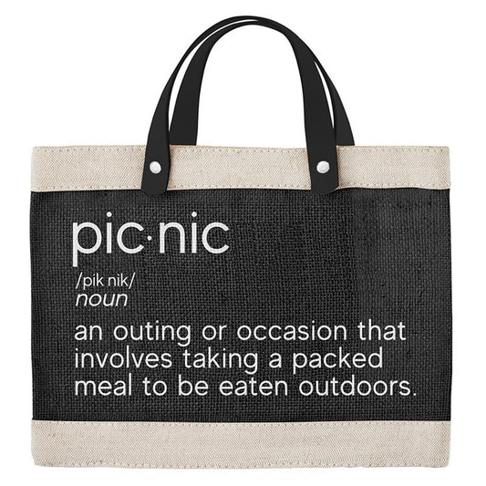 Blk Mini Market Tote-Picnic
