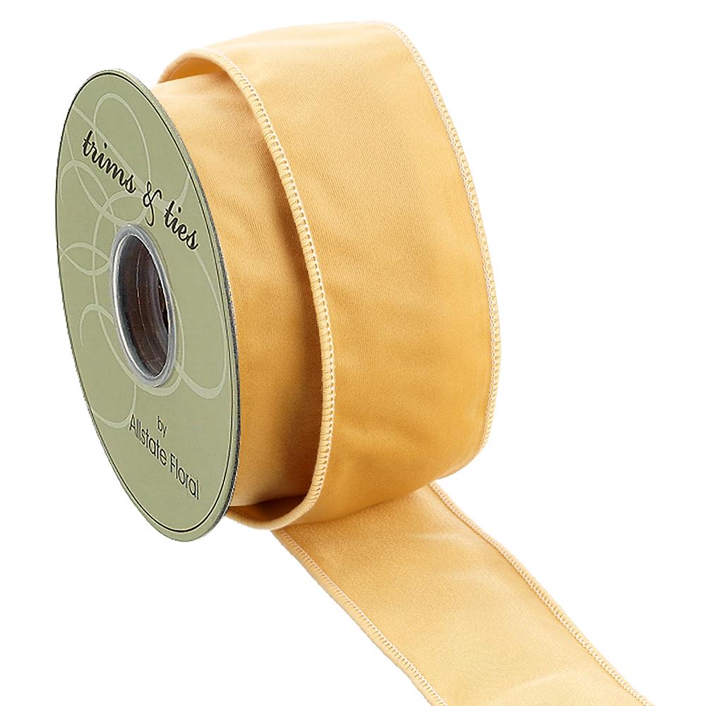 2.5" X 10Yds Velvet Ribbon - Yellow