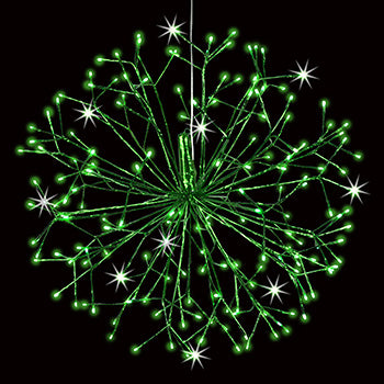 LED 24" 3D Connectable Shimmering Sphere Twinkle-Green/Green