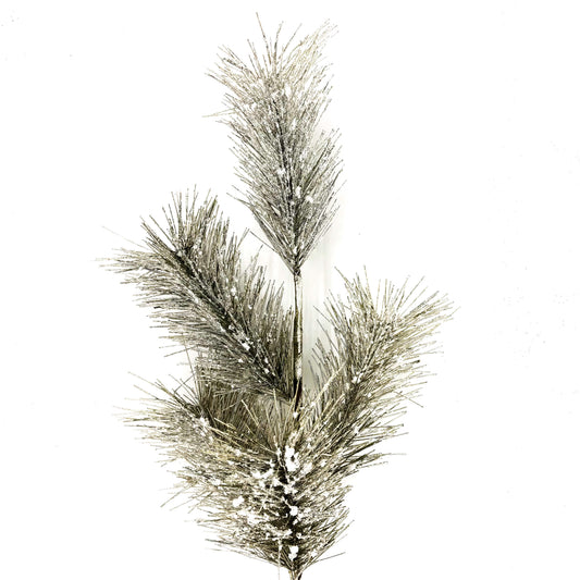 28" Frosted Snow Pine Spray