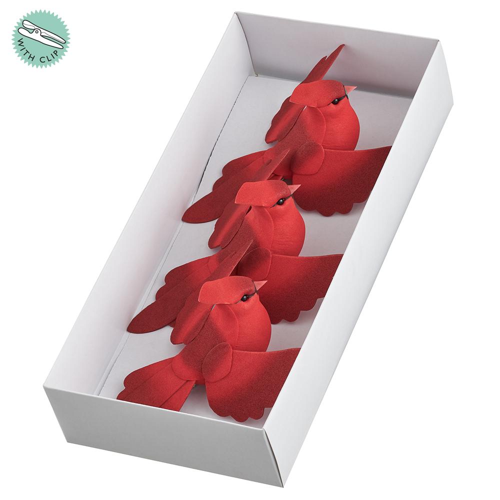 4.5" Cardinal with Clip, Box of 3