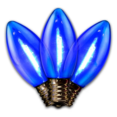 LED C9 Smooth Transparent Filament Bulb Box 25 - Blue