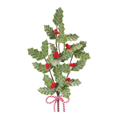 22.5"H Holly Spray Polyester