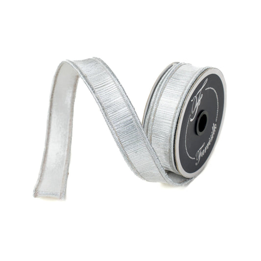 1" X 10yds Manhattan Ribbon – Silver