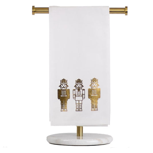 Nutcracker Glamour Hand Towel White/Gold 20x28