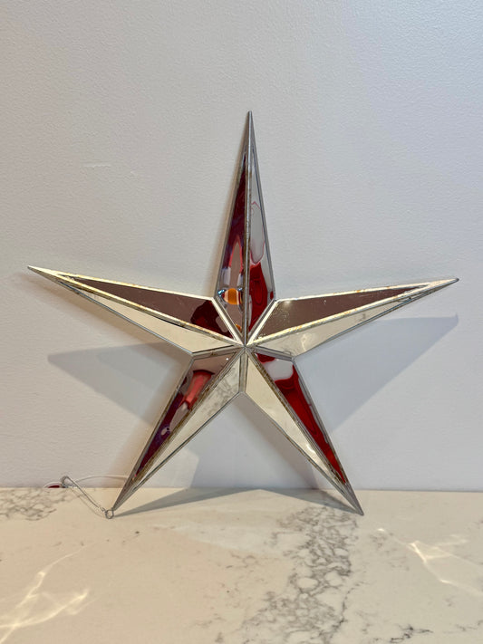 15" Silver Mirrored Star Ornament