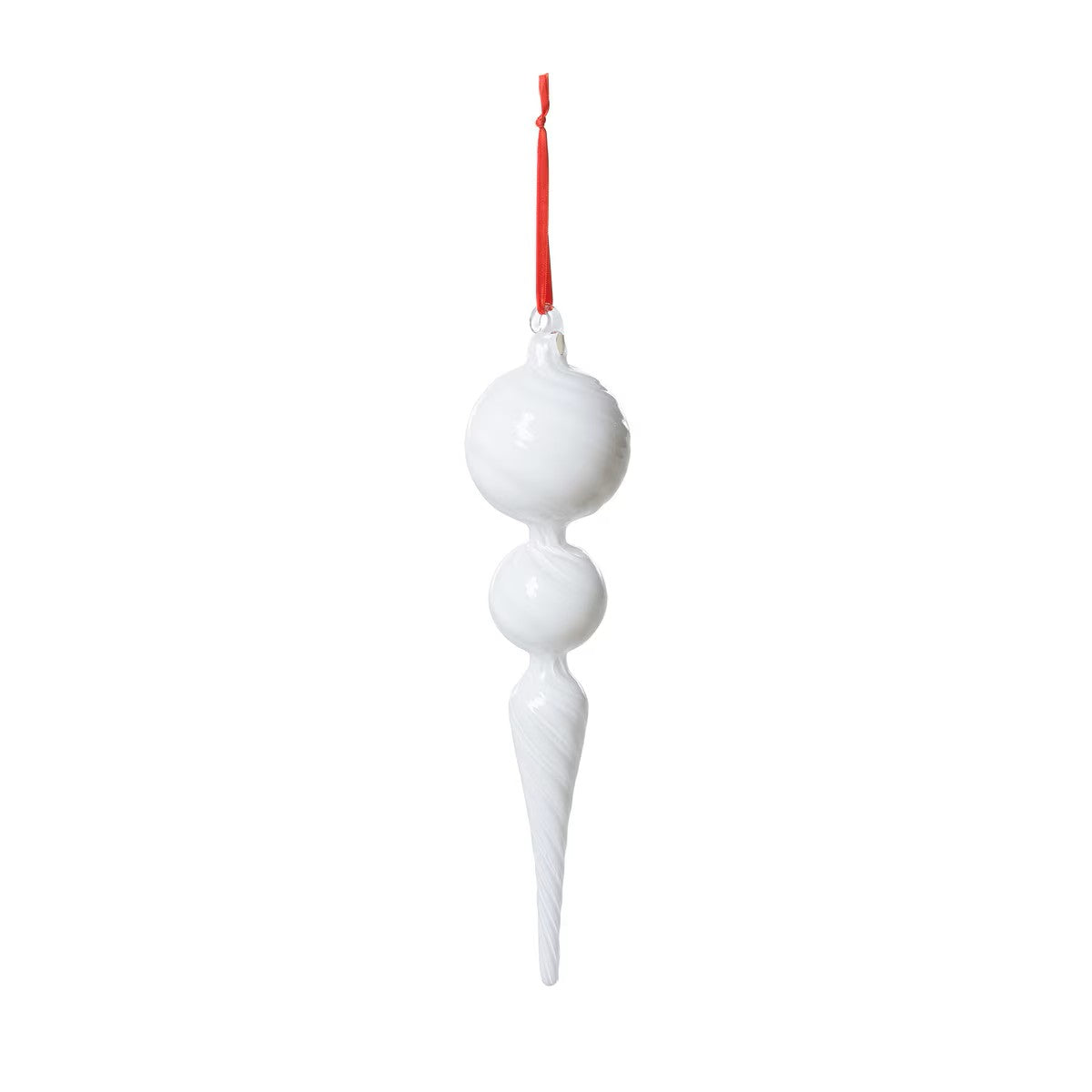 13.5" Milky Way Swirl Glass Finial Ornament