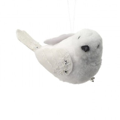 7" Jeweled Velvet Bird Clip Ornament