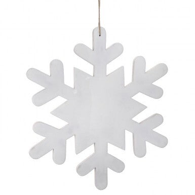 18" Mdf Enamel Snowflake