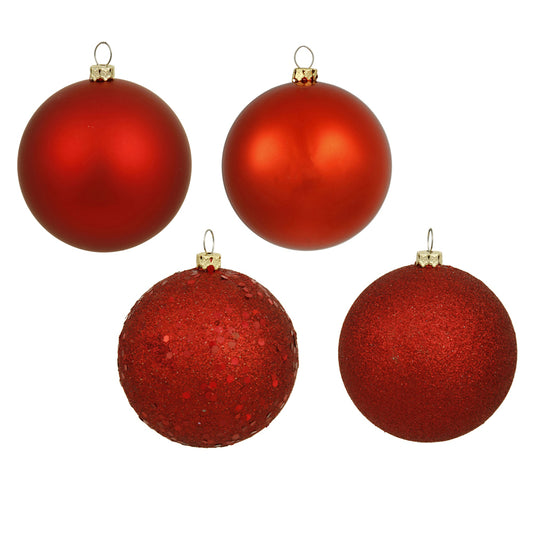 6" Red 4 Finish Ball (4/Bag)