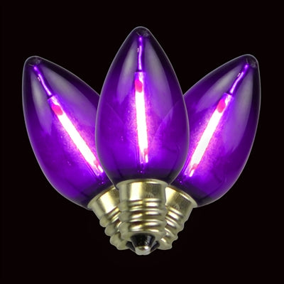 LED C7 Purple Transparent Bulb