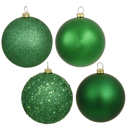 4" Green 4 Finish Ball Asst (4/Set)