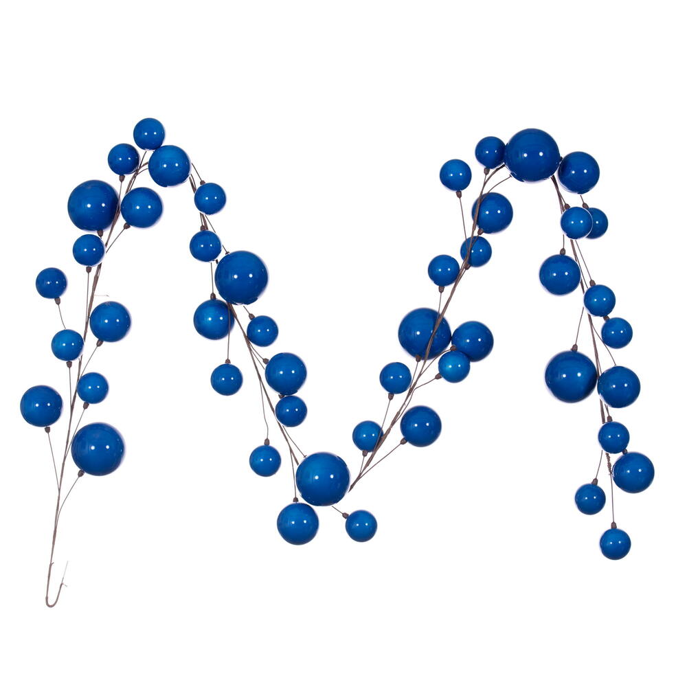 10' Blue Pearl Branch Ball Garland