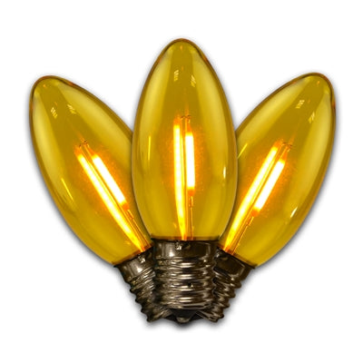 LED C9 Smooth Transparent Bulb - Yellow