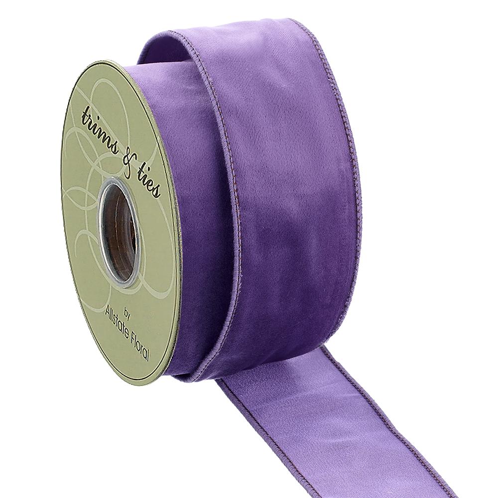 2.5" X 10yds Velvet Ribbon - Purple