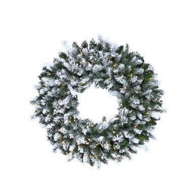 30" Wreath Snowtip Aspen LED 100L 200T