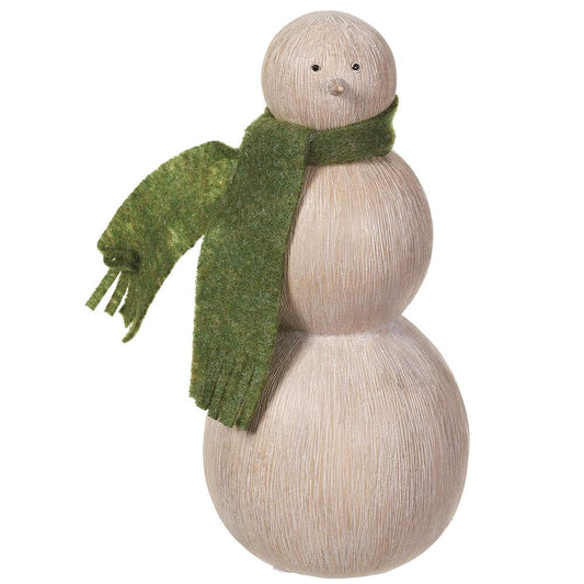 6.5 Snowman with Scarf Beige/ Green