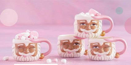 Brown Papa Noel Mug, Ceramic, 5.5" X 3"