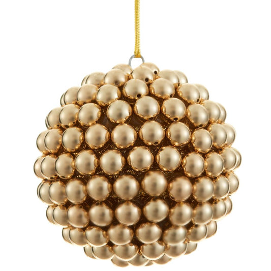 4"Glittered Bead Ball Ornament