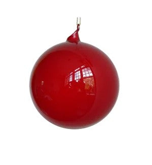 150Mm Ornament Bubblegum Glass Ball Red