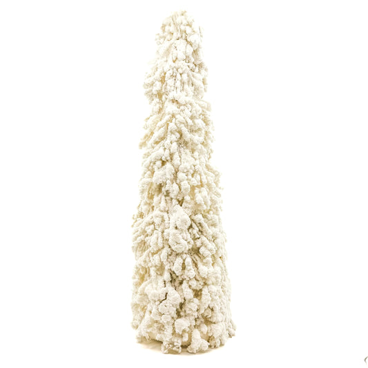 20" Snowed Cone Topiary White