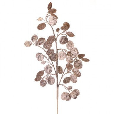 30" Spray Glitter Lunaria Leaf