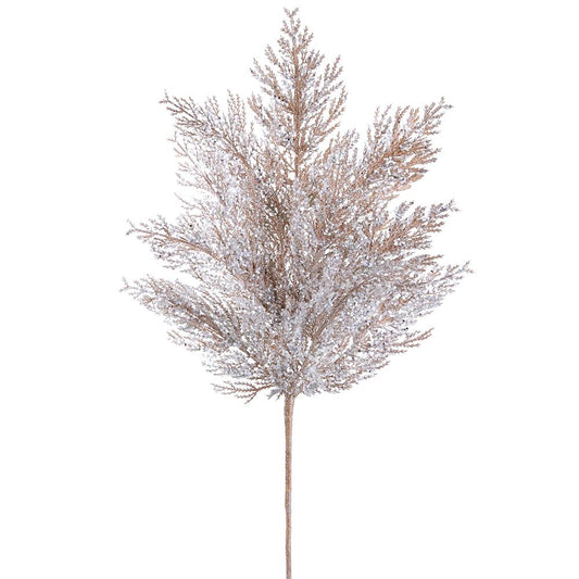27" Glittered Pine Spray  Champagne