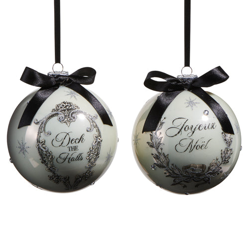 5" French Holiday Ball Ornament