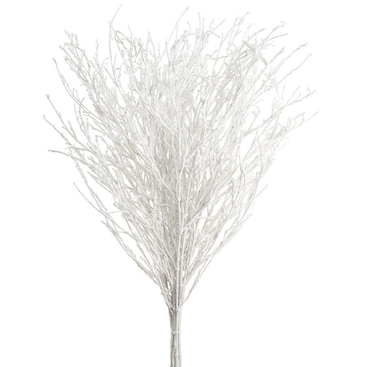 45" Snowed Twig Bundle White
